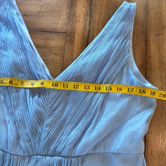 J Crew Louisa Midi Dress,100% Silk,Baby Blue,FairyCore Balletcore Y2K Bridesmaid - Picture 2 of 12